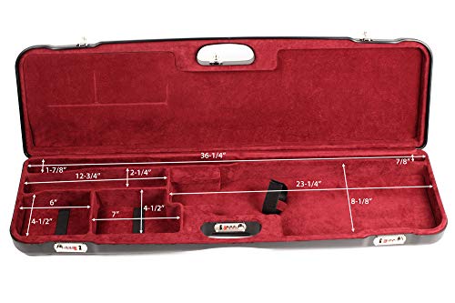 Negrini Cases 1657Lr/5163 Luxury Shotgun Case For High Rib/1 Gun/1 Barrel Up To 36-Inch/Abs/Barrel Vertical With Forend Off, Blue/Blue #TOP2