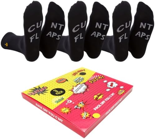 Buyasock - Rude Slogan Socks - Cunt Flaps - Funny Novelty Socks - Rude Gifts - Premium Quality Socks