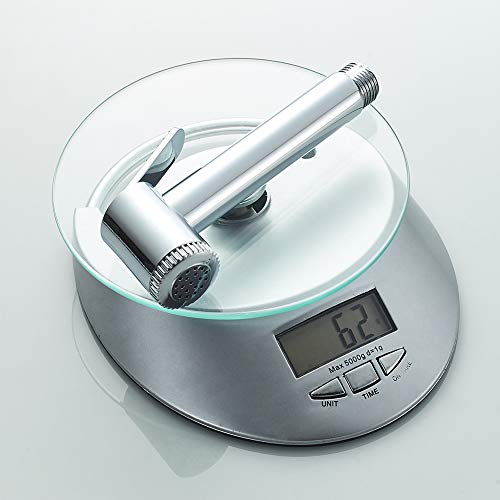 Ibergrif WC Handbrause Bidet Set mit Wandhalterung und 1,2m Schlauch, Chrom Silber – Spritzpistole für Toilette, Dusche oder Hygienereinigung, M20282