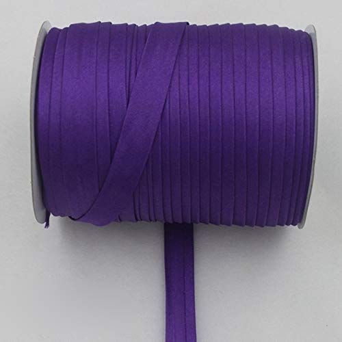 NICKI Ribbons - Polyester 5/8"(15mm) Satin Bias Tape Bias Binding Solid Color For DIY Garment Sewing And Trimming 25yard/roll (20 purple 15mm)