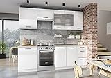  AFFRESCO  Cucina Componibile Completa + Lineare L 240cm 7 pz  Set di mobili per mobili da Cucina  Finitura Arcylic Gloss