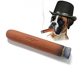 LLSPET Squeaky Cigar Toys, Latex Interactive Dog Toys Funny Imitate Cigar Chew Toys for Puppy Teething Small Medium Breeds (Brown)