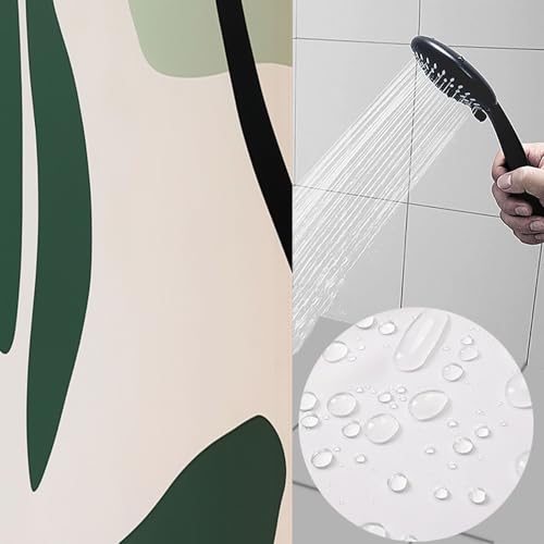 Rideau de douche imperméable en polyester lavable pour baignoire - 4