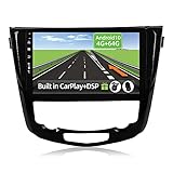  YUNTX Android 10 2 Din Autoradio para Nissan X-Trail Qashqai j11 Rouge(2014-2017)-4G+64G-[Integrado CarPlay/Android Auto/DSP]-8 Core-Gratuitos LED Cámara&MIC-Soporte DAB/Control del Volante/MirrorLink