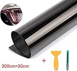 scheinwerferschutzgitter man - Farbe: Hellschwarz; / Größe: 300 cm * 30 cm; / Dicke: 0,2 mm (dünne Funktionen, Skalierbarkeit, während scharfe Gegenstände, um Kratzer auf der Farbe zu vermeiden);