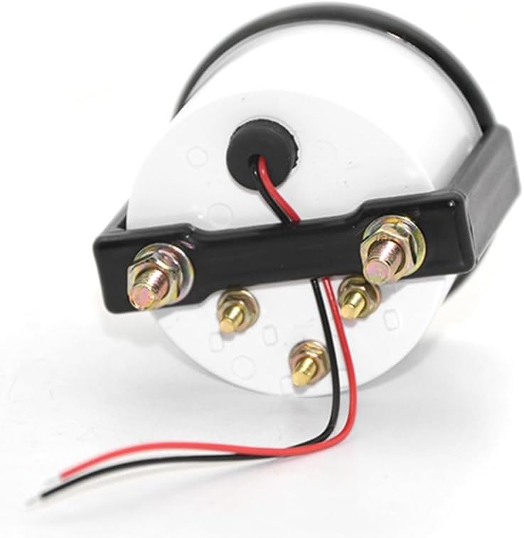 2 Inch 52MM White Surface Pointer Fuel Gauge with Oil Float, Car Instrument, Modified Car Instrument - (Color: Blackwhite)