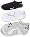PUMA Unisex Kinder Puma Kids' Bwt Sneaker - Trainer (3 Pack) Socks, White / Grey Black, 35-38 EU