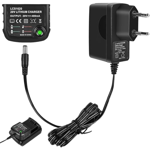 Chargeur Lithium 18V/20V Compatible pour Black & Decker Batterie Li-Ion : BL2018 BL2018-XJ BL1518 LBXR20-OPE LBXR20 LB20 LBX20 LBX4020 LBXR20-OPE BL1514 LBXR16 LB2X4020