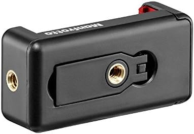 Manfrotto MCLAMP,  Universal Smartphone Clamp with Thread Connections, for iPhone with or without case, Foldable, Compact Size, Vlogging, Black
