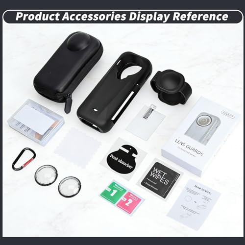 Image of Camera Protective Kit for insta 360 X4 Air Accessories Include-Screen Protector /Lens Guard /Silicone Protective Cover /Camera case(with Buckle)