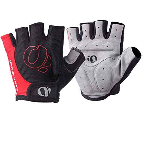 Haokanba Sports Cycling Bike Gloves Padded Half Finger Bicycle Gloves Shock-Absorbing Anti-Slip Breathable MTB Road Biking Gloves for Men/Women (Red, L) Haokanba Sports Cycling Bike Gloves Padded Half Finger Bicycle Gloves Shock-Absorbing Anti-Slip Breathable MTB Road Biking Gloves for Men/Women (Red, L)