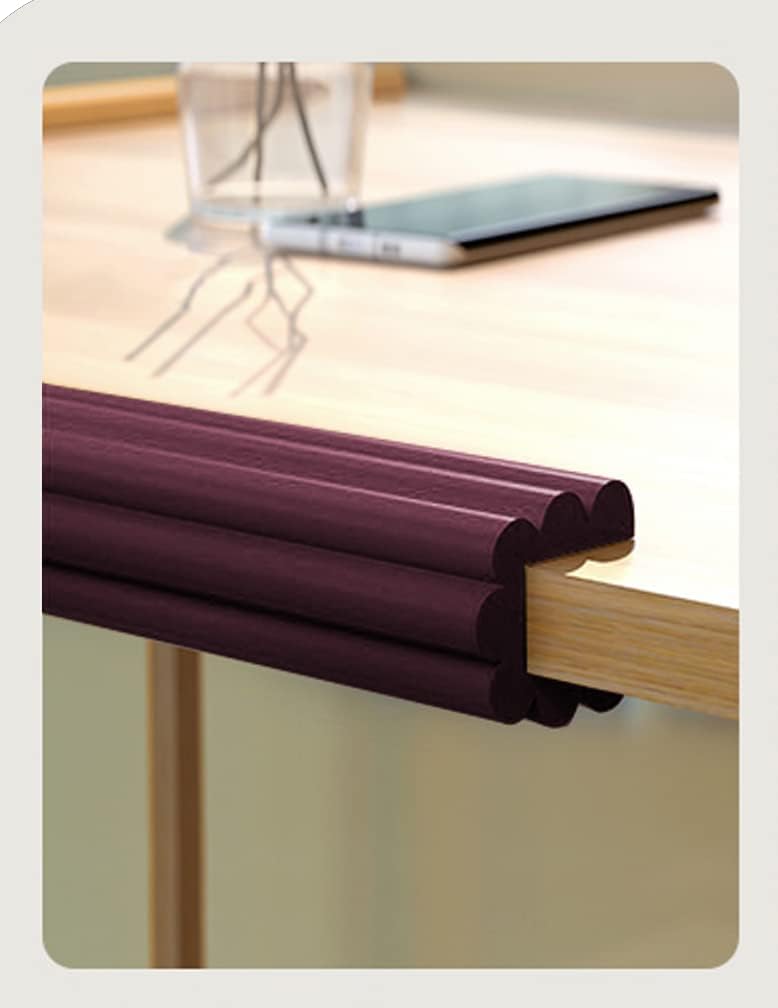 Soft Extra-Wide Edge Protectors for Baby with 3M Strong Adhesive Double Sided pre-Taped,(12.5ft,Light-Brown) Baby proofing Safety Guards Proof Foam Padding for Table, Furniture, Sharp Edge