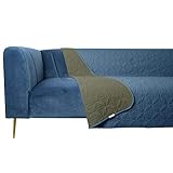 Tuffeel Waterproof Dog Bed Cover Pet Blanket for Furniture Bed Couch Sofa Reversible (52x82 Inches, Blue+Green)