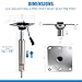 Upgrade Adjustable Boat Seat Pedestal Base Mount Kit - 3/4
