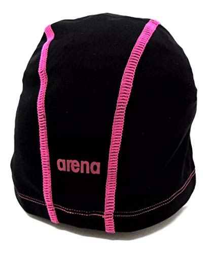 Touca Natação Adulto Competição Tecido Nylon Helenca Arena Preto e Rosa