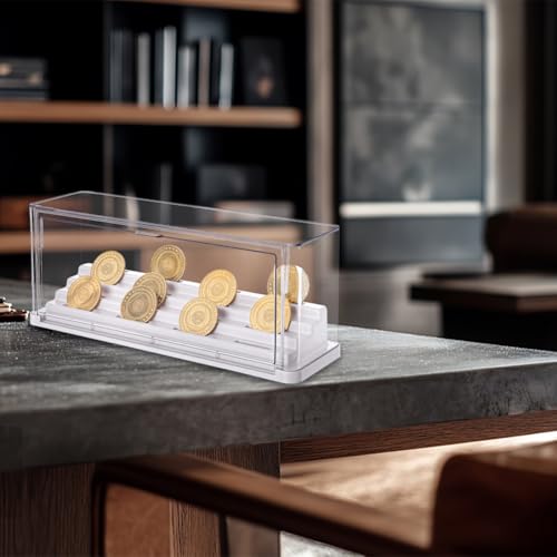 Caja acrílica para exhibir monedas y medallas 12x3.6x4.7 in miniatura 5