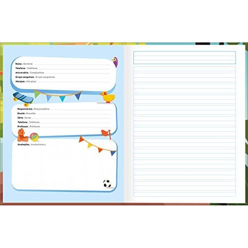 Caderno Brochura Capa Dura Caligrafia Sapeca Masculino 40 Folhas Tilibra Tilibra