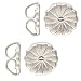 2 Pairs - .925 Sterling Silver Earring Swirl Backs (Large Size 7.0x7.2mm) w/Anti-Tarnish (4Pcs/2Pairs)