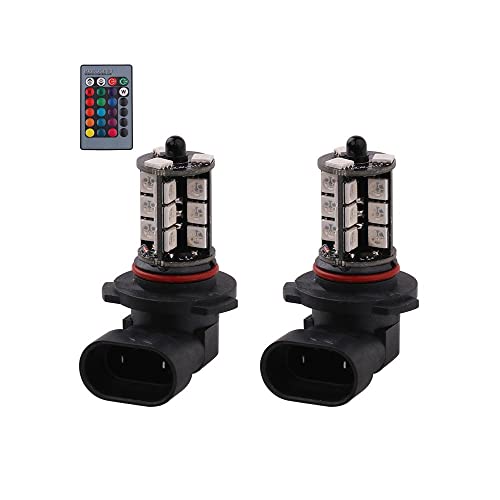 1797 9006 HB4 LED RGB Fog Lights Bulb Amber Yellow White Multicolor 16 Color...