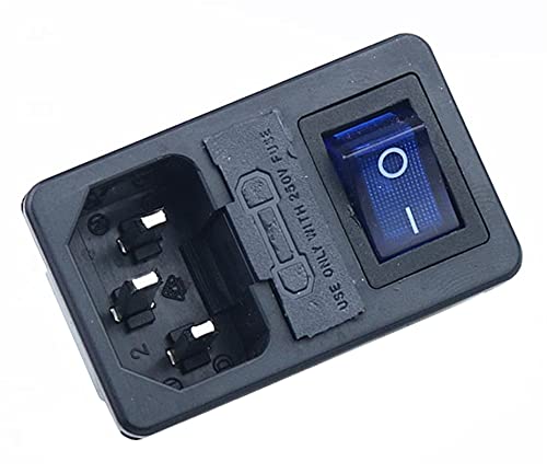 Embase secteur IEC320 C14 protégeant vos circuits via switch 4pin jaune