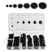 Carkio 170 Pcs Boxed Rubber Grommet Firewall Hole Plug Assortment in 7 Common Sizes Electrical Wire Gasket for Auto Body and Sheet Metal