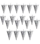 18PCS Pyramid Fishing Weights Sinkers for Fishing, Pyramid Sinkers Fishing Weights Sinkers Saltwa...