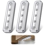 Battery Powered Stick On Lights for Indoor Use,3Pcs Wardrobe Lights, Easy Installation Lights for Cupboards and Dark Spaces,Stick on Lighs,Wardrobe ligh Battery Light Battery Powered Lights for Home