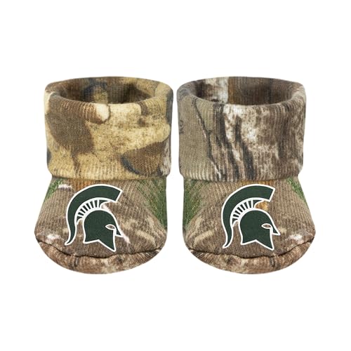 Baby Bootie Sock - Michigan State Spartans - Camo - Newborn - 6 Mos