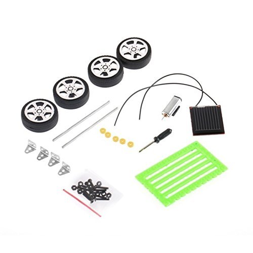 Fashionclubs 4pcs/Set Children DIY Assemble Solar Power Car Toy Kit Science Educational Gadget Hobby - Thumbnail 3