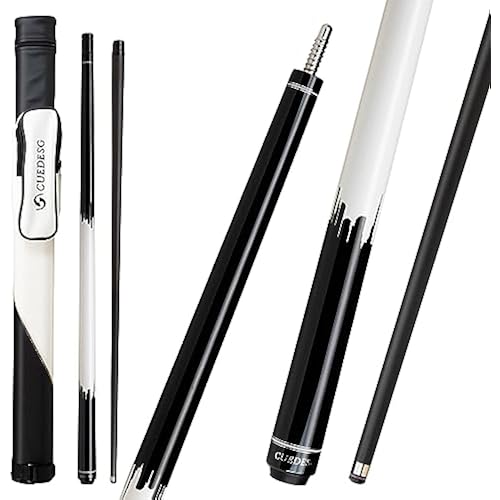 Carbon Fiber Pool Cue Stick 10.5mm/11.8mm/12.5mm,Low Deflection Pool Stick,Professional Cue Stick with Case
