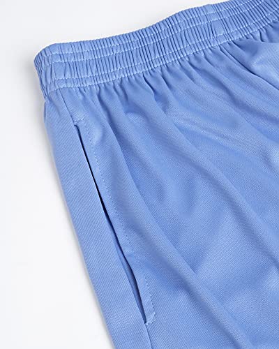 Black Bear Boys' Active Shorts – 4 Pack Performance Dry-Fit Athletic Shorts (Big Boy), Size 8-10, Light Blue/Navy/Black/Red #TOP3