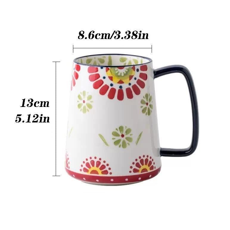 Kubki Ręcznie rysowane Kubki Ceramiczne Gospodarstwa Domowego Super Pojemność Kubek Do Picia Śniadanie Mleko Kubek dla Przyjaciół, 700ML Mleko Herbata Kubek