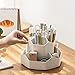 INSTOME Desktop Organizer with Pencil Holders,360°Rotating Pen Holder for Desk Organizer,9 Compartments and Makeup Brush Holders,Multifunctional Office Supplies for Home,Teachers and School
