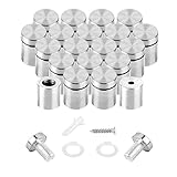 Standoff Screws for Acrylic 3/4 x 1 inch Stainless Steel Wall Sign Silver Standoff Mounting Hardware 20 Pack