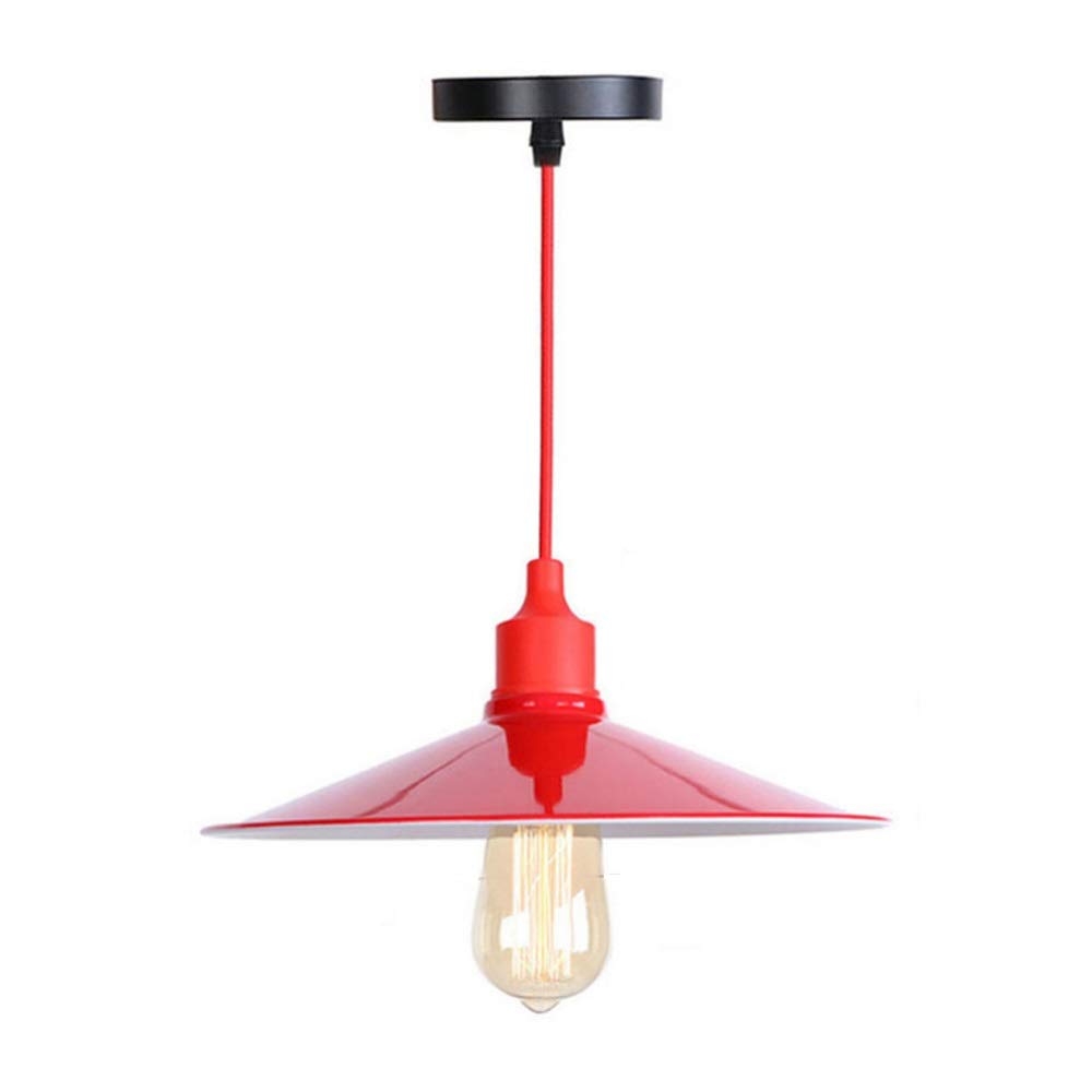 Lámpara de araña posmoderna con luz roja y portalámparas E27 para iluminación focal