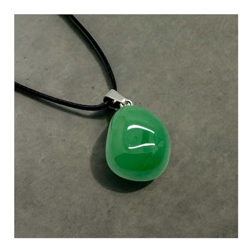 arana's - Colgante AVENTURINA VERDE piedra natural irregular semipreciosa - Collar con cordon encerado - Cristales y piedras energeticas para mujer y hombre - Sanacion y curacion (Aventurina Verde)