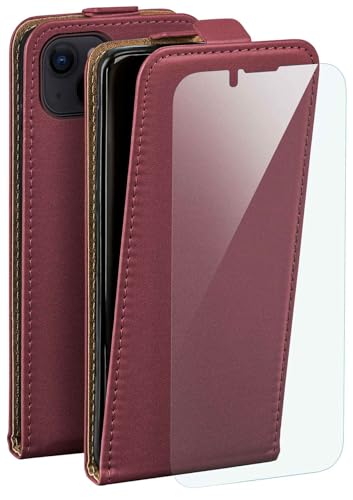 Étui iPhone 13 Mini moex clapet bordeaux haute finition style cuir