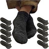 [NAKAMAJITA] 23-32㎝ メンズ 底パイル くるぶし ソックス 脱げない １０足セット 綿混 靴下 カラフル 厚手 くつした 23-25CM 25-27CM 28-30CM 30-32CM (JP, 数字サイズ, 25.0 cm, 27.0 cm, チャコール×１０)