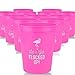 Let's Get Flocked UP! Set of 12 Pink and White 16oz Stadium Cups, Perfect for Birthday Party, Bachelorette Party, and Bridal Showers Let's Flamingle (Pink)