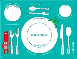 Kids Learn Play Place Mat Table Setting Mealtime Etiquette Interactive Eating Activity Manners