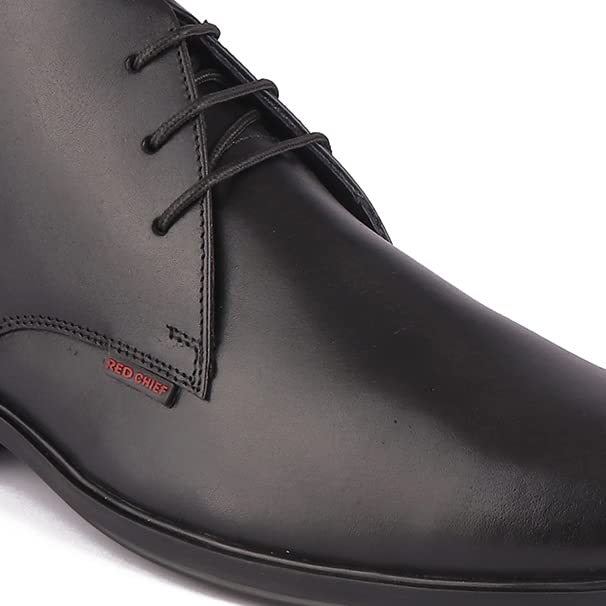 Image of Red Chief Derby Lace Up | Men's Formal Shoes for Office | Black | PU Sole | RC3748