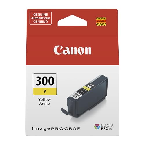 Canon PFI-300 Lucia PRO Ink, Yellow, Compatible to imagePROGRAF PRO-300 Printer