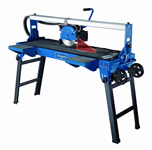 Scheppach Fliesenschneider FS3600 | 900W Leistung | Schnitthöhe 36mm | Trennscheibe- Ø 200mm | Tischgröße 1290 x 400mm | schwenkbarer Schneidkopf | Tauchfunktion | Wasserbehälter 30L