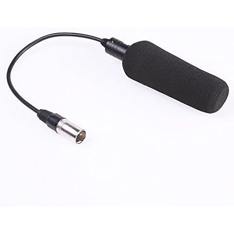 FocusFoto Professional Handheld Shotgun DV Interview Mic Microphone for Video DSLR Camera Camcorder with XLR Cable & Windshield Cover