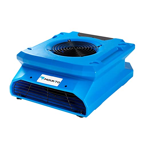 image for MOUNTO 1/4hp 1200cfm Low Profile Air Mover Carpet Dryer, 2 Speed Floor