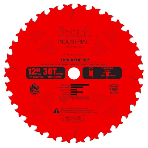 Freud LU87R012: 12" x 30T Thin Kerf Rip Blade