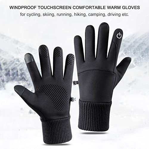 lifcasual Luvas quentes de inverno Velo à prova de vento e tela sensível ao toque à prova d'água es