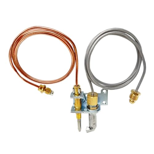 LDCRE Pilot Burner and Thermopile Assembly, 36 inch Leads Aluminum Thermopile 250-750 MV, with Natural Gas & Propane Gas Pilot Orifice for NG/LPG Furnace Controls Replacement Parts