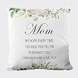 TopXmai Best Gift for Mom from Daughter Pillow Cover Mother’s Day Birthday Gifts Flannel Throw Pillo