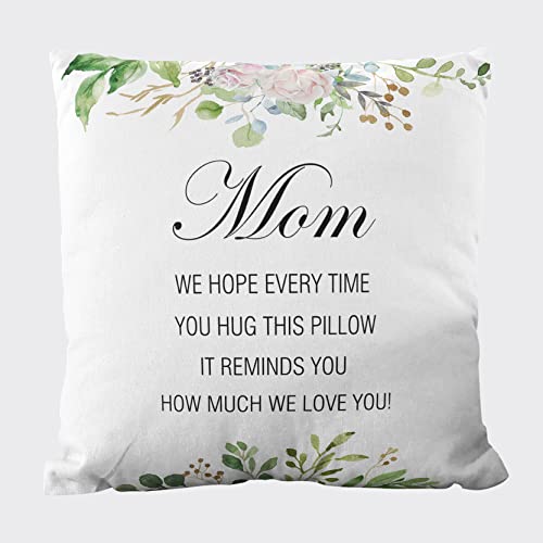 Topxmai Best Gift For Mom From Daughter Pillow Cover Mother’s Day Birthday Gifts Flannel Throw Pillow Case Cushion Cover Couch Decorative Square 18X18 Inches (Love You) #TOP3